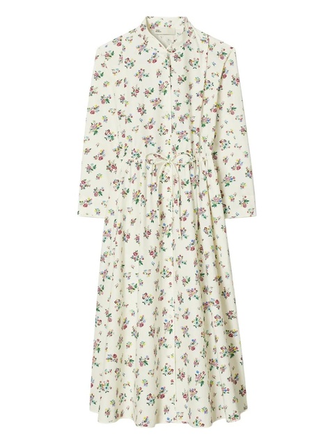 Tory Burch floral-patterd midi dress - Neutrals - zdjęcie produktu nr 1