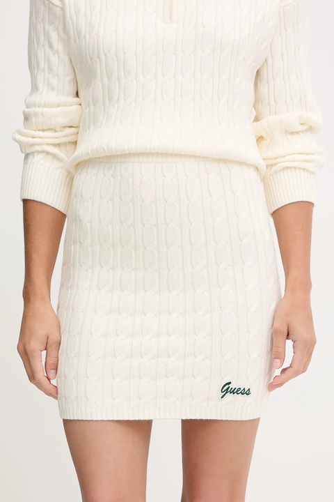 Guess spódnica LAVINIA kolor beżowy mini ołówkowa V5BD03 Z0572 - zdjęcie produktu nr 1