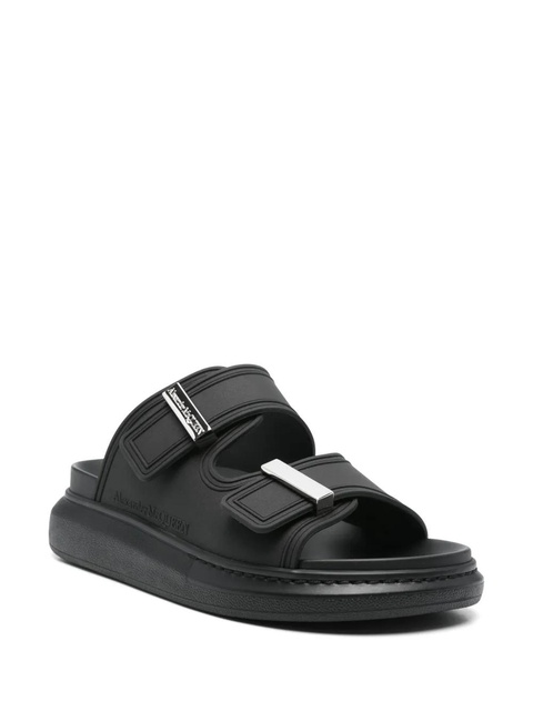 Alexander McQueen logo-engraved sandals - Black - zdjęcie produktu nr 1