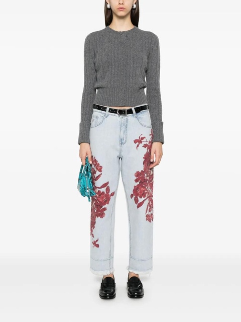 Blumarine rose-print jeans - Blue - zdjęcie produktu nr 2