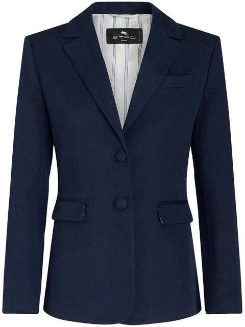 ETRO single-breasted notched blazer - Blue - zdjęcie produktu nr 1