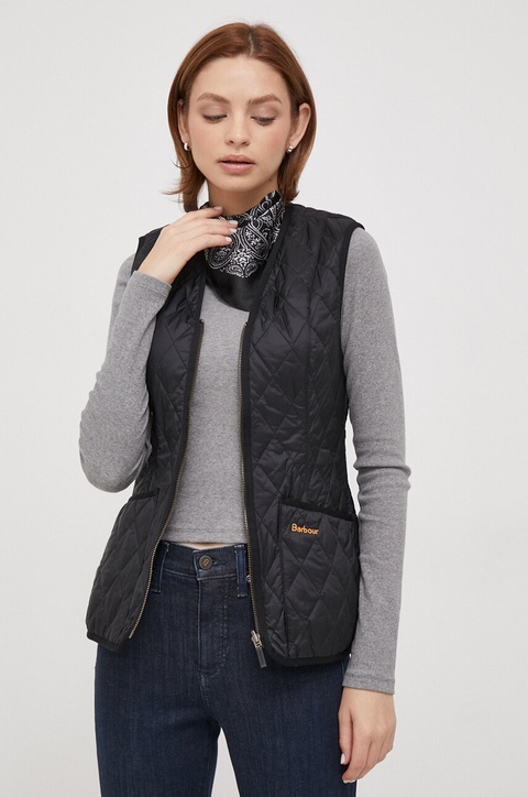 Barbour bezrękawnik Betty Interactive Liner damski kolor czarny przejściowy LLI0001 - zdjęcie produktu nr 2