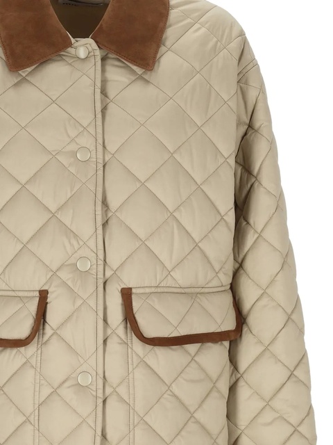 Miu Miu quilted suede-trimmed jacket - Brown - zdjęcie produktu nr 2