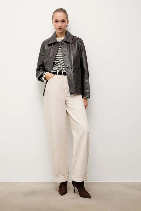 Answear.LAB botki zamszowe kolor brązowy na szpilce - zdjęcie produktu nr 2