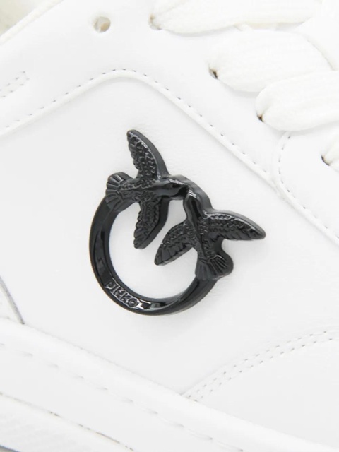 PINKO logo-plaque leather sneakers - White - zdjęcie produktu nr 2