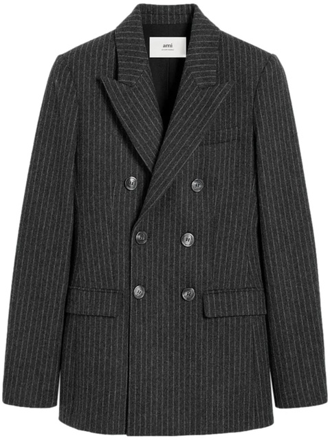 AMI Paris double breasted wool coat - Grey - zdjęcie produktu nr 1