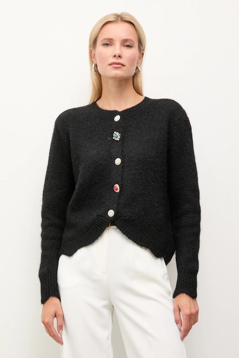 Answear.LAB sweter z wełną damskie kolor czarny lekki - zdjęcie produktu nr 1