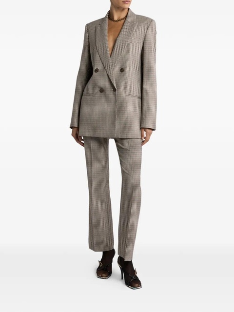 ETRO double-breasted gingham blazer - Brown - zdjęcie produktu nr 2