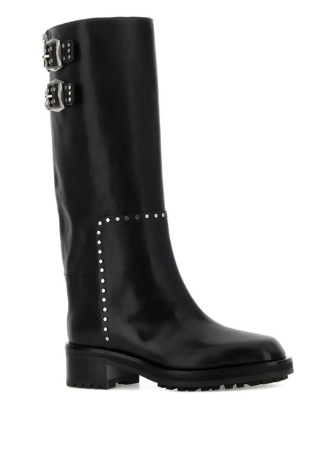 Jimmy Choo 50mm Brooklyn KB buckle studded boots - Black - zdjęcie produktu nr 2