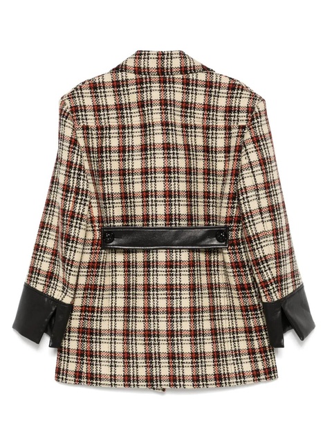 Rabanne checked peacoat - Neutrals - zdjęcie produktu nr 2