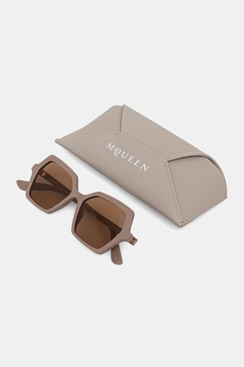 Alexander McQueen okulary przeciwsłoneczne damskie kolor beżowy AM0537S - zdjęcie produktu nr 2