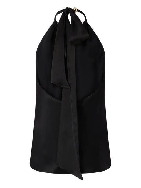 PINKO bow-halter neck blouse - Black - zdjęcie produktu nr 2
