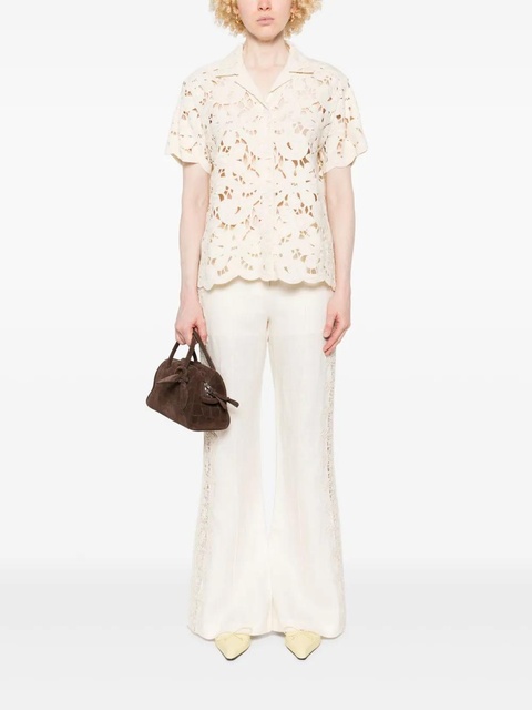 Moncler floral macramé shirt - Neutrals - zdjęcie produktu nr 2