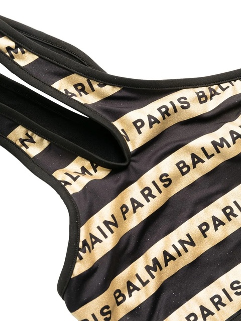 Balmain logo-print one-shoulder bikini - Black - zdjęcie produktu nr 2