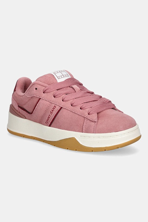 Tommy Jeans sneakersy zamszowe TJW SKATE SNEAKER damskie kolor różowy EN0EN02808 - zdjęcie produktu nr 1