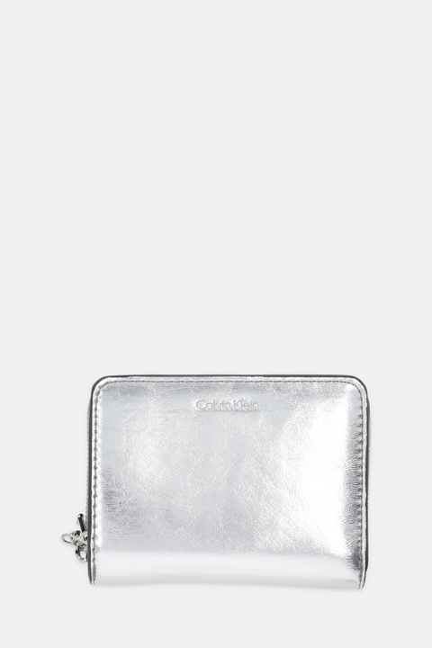 Calvin Klein portfel damski kolor srebrny LV04F1103G - zdjęcie produktu nr 1