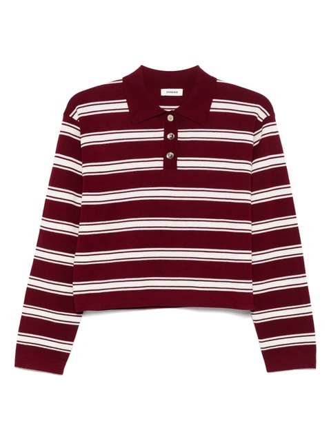 SANDRO striped polo top - Red - zdjęcie produktu nr 1