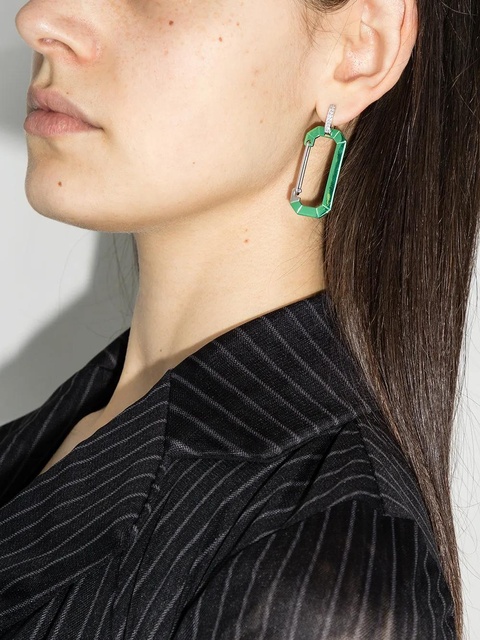 EÉRA big Chiara diamond-embellished earring - Green - zdjęcie produktu nr 1