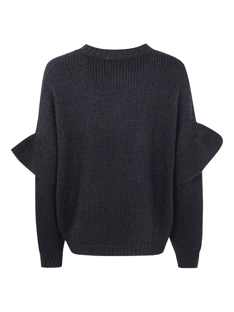 Essentiel Antwerp ruffled-sleeve sweater - Black - zdjęcie produktu nr 1
