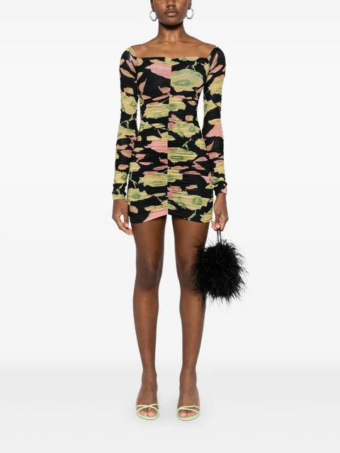 Blumarine floral-print mini dress - Black - zdjęcie produktu nr 2