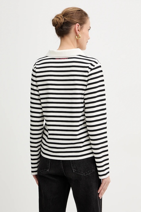 Karl Lagerfeld longsleeve bawełniany kolor czarny A4W17081 - zdjęcie produktu nr 2