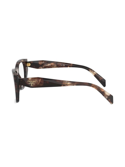 Prada Eyewear geometric-frame glasses - Brown - zdjęcie produktu nr 2