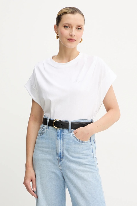 BOSS Orange t-shirt bawełniany damski kolor biały 50547799 - zdjęcie produktu nr 1