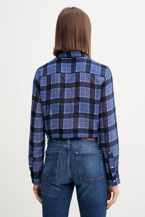 Tommy Jeans koszula damska kolor granatowy relaxed z kołnierzykiem klasycznym DW0DW21452 - zdjęcie produktu nr 2