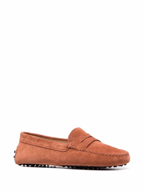 Tod's almond toe suede loafers - Orange - zdjęcie produktu nr 2