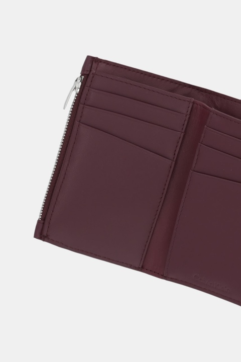 Calvin Klein portfel skórzany damski kolor bordowy LV04F1116G - zdjęcie produktu nr 2