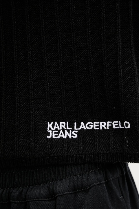 Karl Lagerfeld Jeans sweter damski kolor czarny z golfem A4W18021 - zdjęcie produktu nr 1