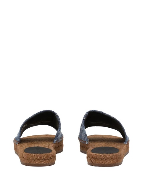 Dolce & Gabbana logo-plaque denim espadrilles - Blue - zdjęcie produktu nr 2