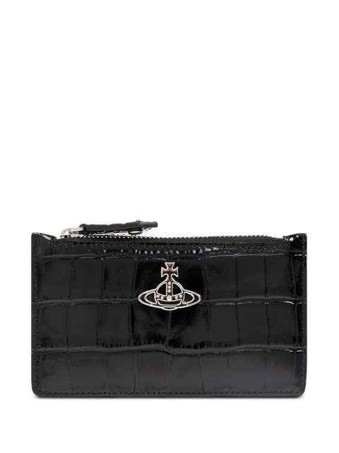 Vivienne Westwood Orb-plaque card holder - Black - zdjęcie produktu nr 1