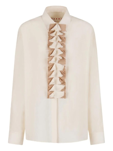 Marni ruffled blouse - 00W03 STONEWHITE - zdjęcie produktu nr 1