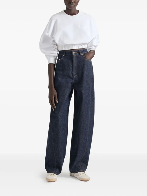 Givenchy logo-patch cropped sweatshirt - White - zdjęcie produktu nr 1