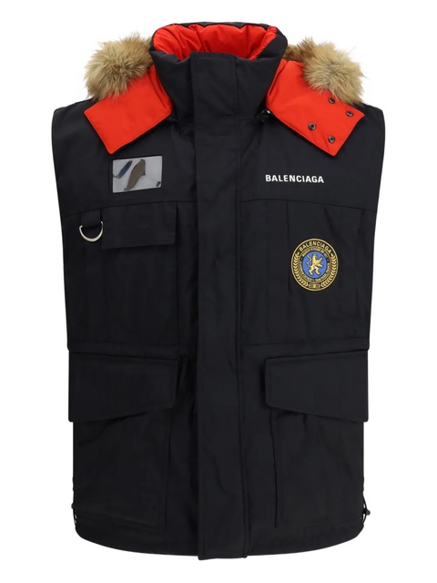 Balenciaga trimmed puffer gilet - Black - zdjęcie produktu nr 1