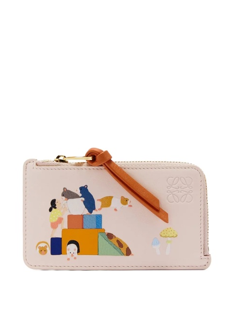 LOEWE animal-print zip cardholder - Neutrals - zdjęcie produktu nr 1