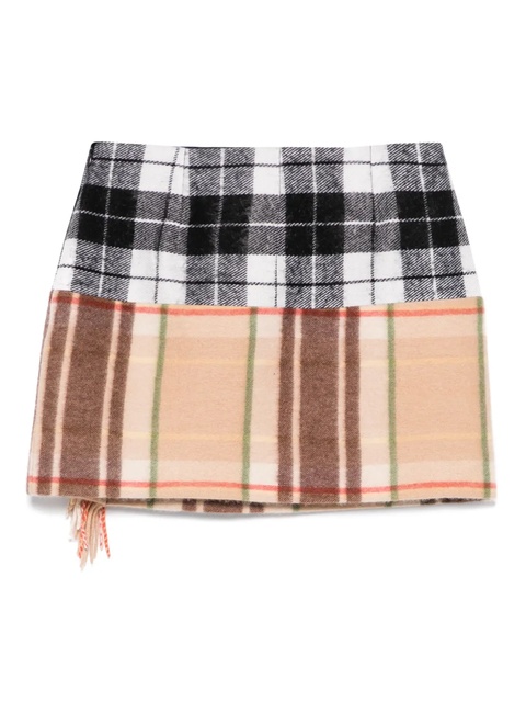 Marine Serre tartan mini skirt - Black - zdjęcie produktu nr 2