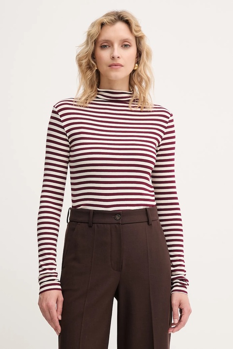Marella longsleeve Emme by Marella kolor beżowy z golfem 2525946031200 - zdjęcie produktu nr 1