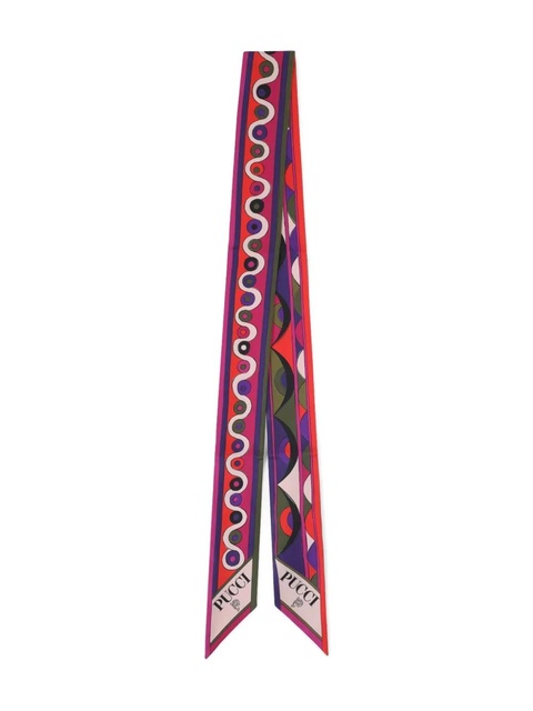 PUCCI geometric-pattern silk scarf - Pink - zdjęcie produktu nr 1