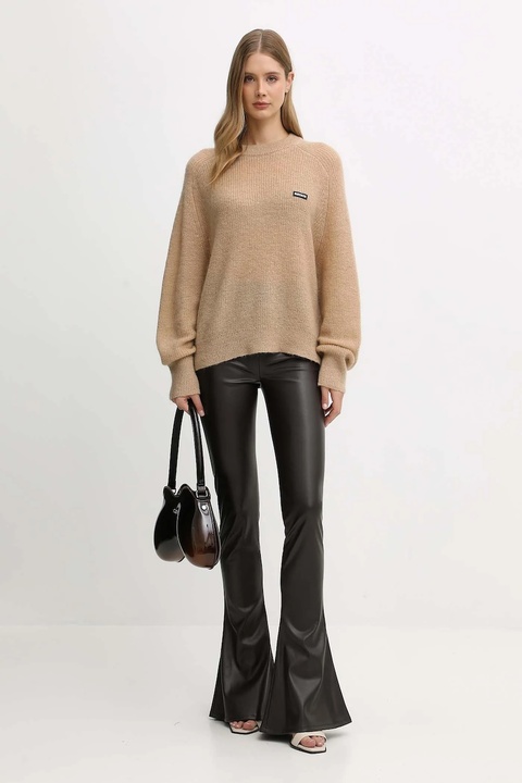 Rotate sweter z dodatkiem wełny kolor beżowy lekki 1146391753 - zdjęcie produktu nr 2