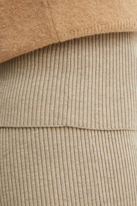 Guess spodnie NINA damskie kolor beżowy dzwony high waist W4BB53 Z3K92 - zdjęcie produktu nr 2