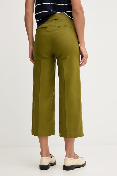 United Colors of Benetton spodnie damskie kolor zielony szerokie high waist 4SJCDF09W - zdjęcie produktu nr 2
