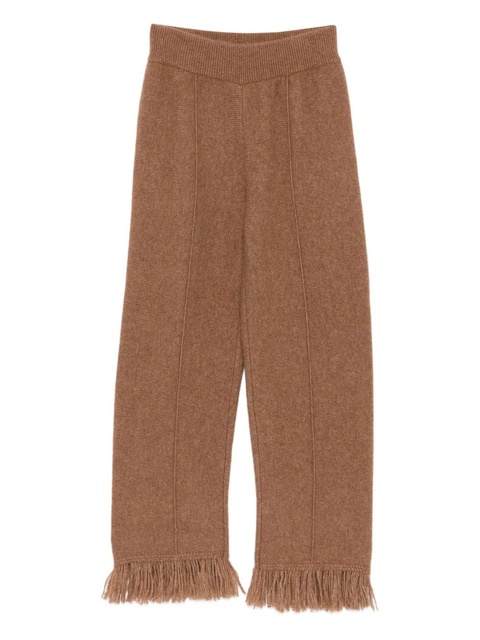 Alanui fringed knitted trousers - Brown - zdjęcie produktu nr 1