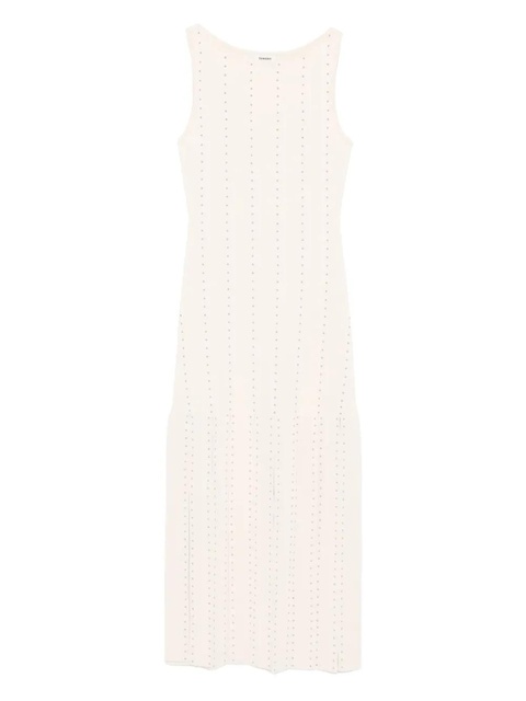 SANDRO studded knit midi dress - Neutrals - zdjęcie produktu nr 1