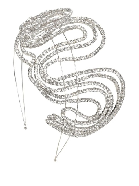 Jennifer Behr rhodium-plated crystal claudette headpiece - Silver - zdjęcie produktu nr 1