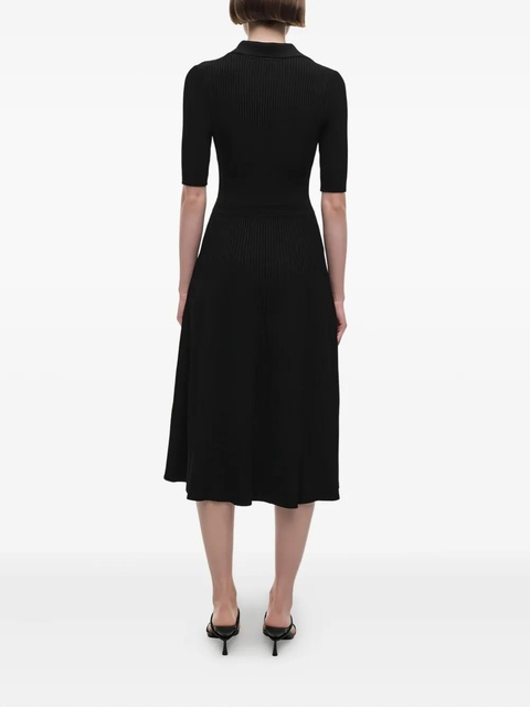 Simkhai Pati polo-collar midi dress - Black - zdjęcie produktu nr 1