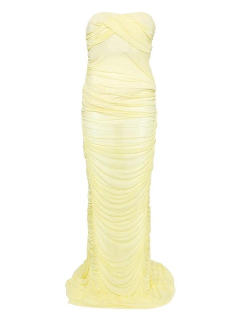 Blumarine strapless ruched maxi dress - Yellow - zdjęcie produktu nr 1