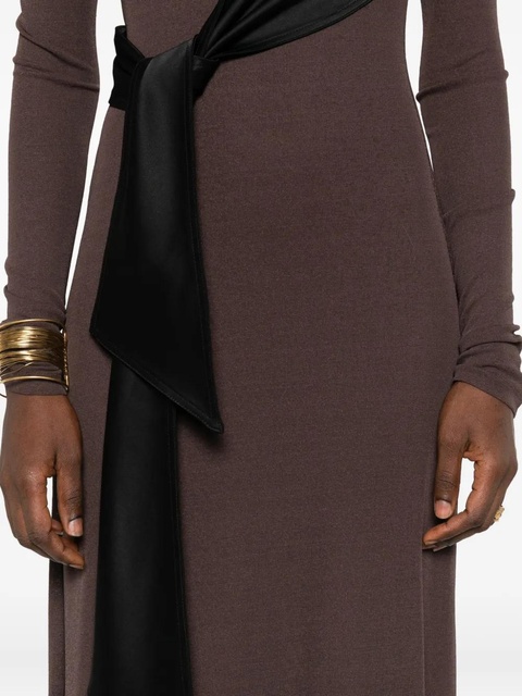 Nanushka draped tie-belt dress - Brown - zdjęcie produktu nr 1