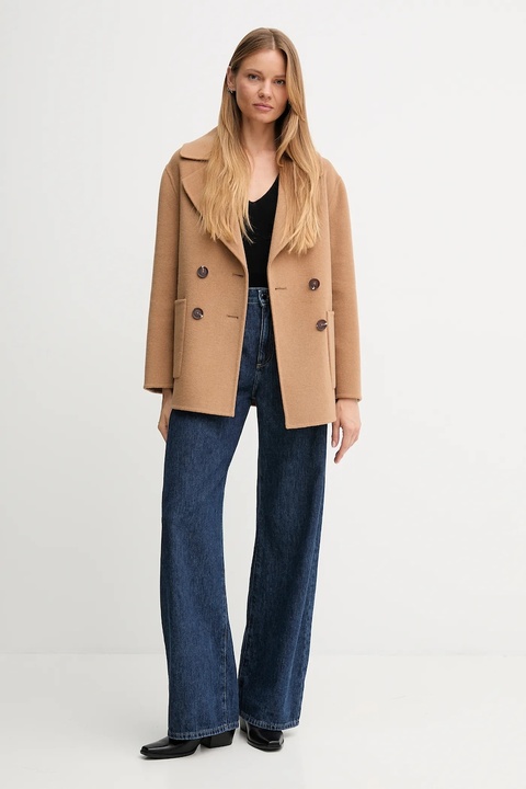 United Colors of Benetton sweter wełniany damski kolor czarny lekki 1002D401Y - zdjęcie produktu nr 2